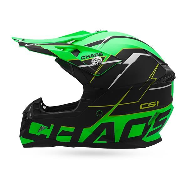 Chaos CS-1 Kids Motocross Crash Helmet Green