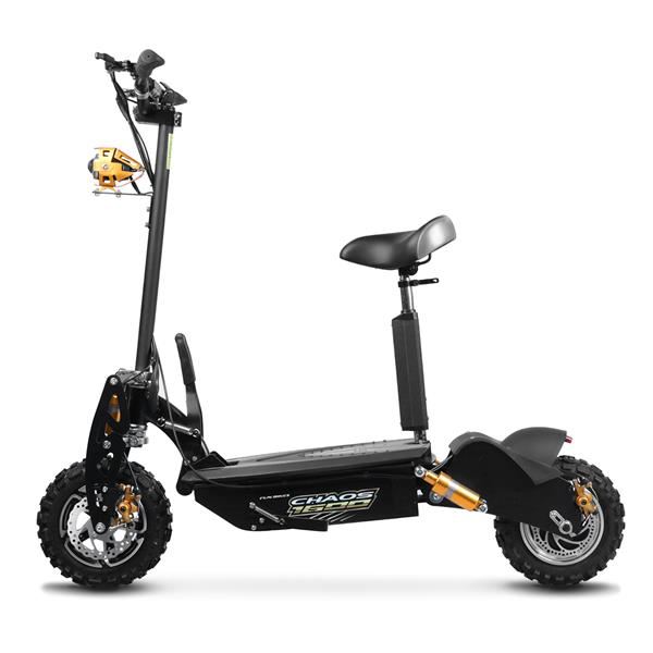 Chaos 1600w 48v SLA Hub Drive Black Off Road Electric Scooter