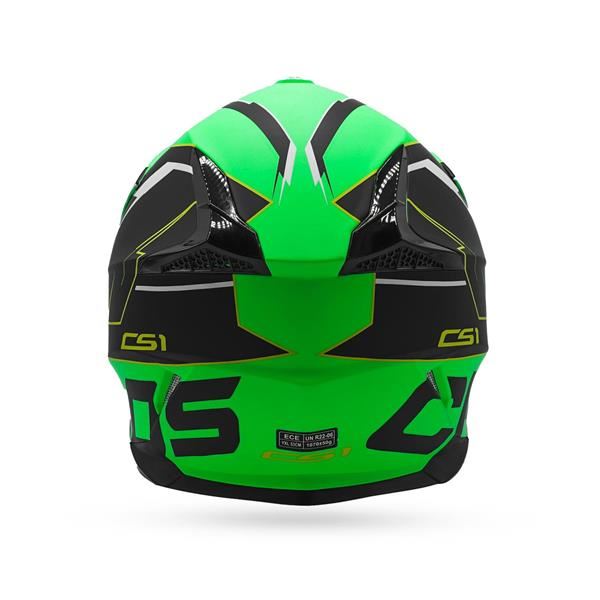 Chaos CS-1 Kids Motocross Crash Helmet Green