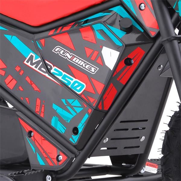 FunBikes MB250 250w 24v SLA Red Electric Kids Mini Bike