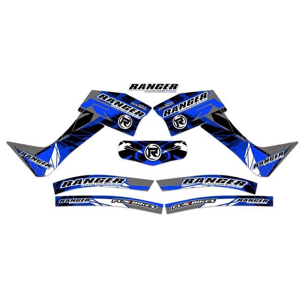 Funbikes Ranger Mini Quad Blue 3M Sticker Kit