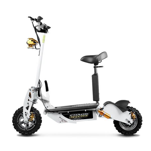 Chaos 1600w 48v SLA Hub Drive White Off Road Electric Scooter
