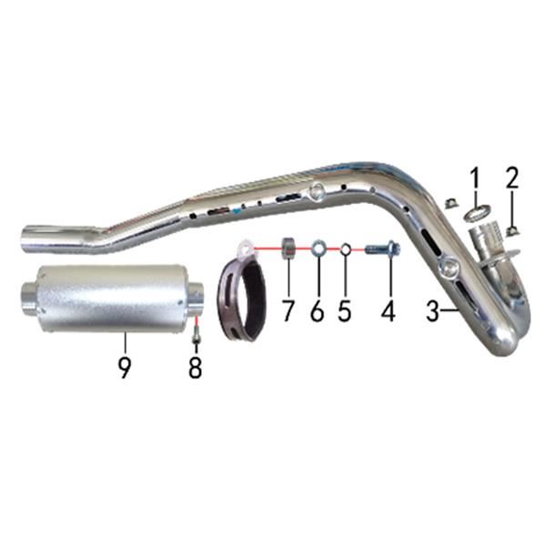 M2R KXF125 Bit Bike Rear Silencer Bracket Bolt