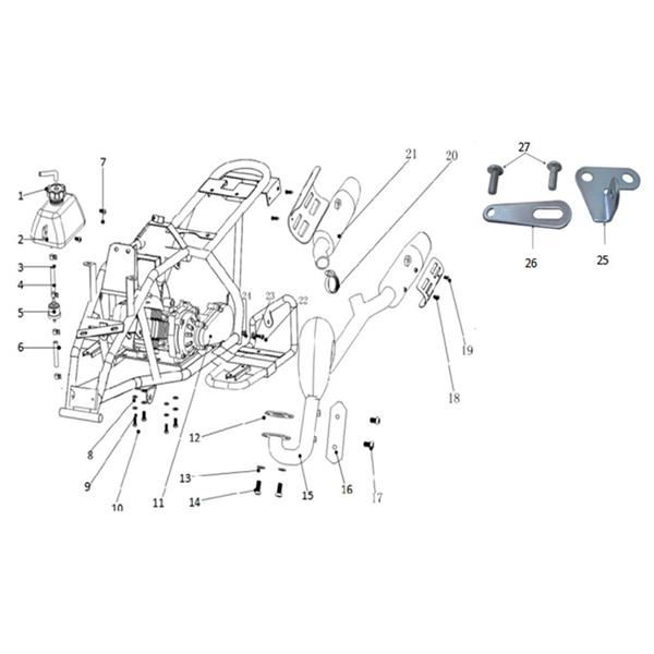 Funbikes Ranger 49cc Mini Quad Fuel Tank Bracket Bolts