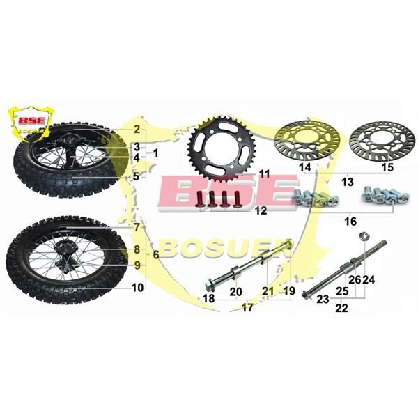 M2R KX110F Pit Bike Front Wheel