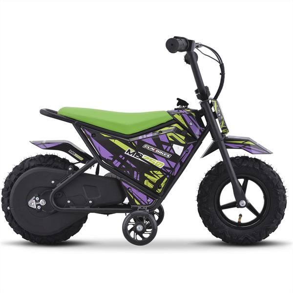 FunBikes MB250 43cm Motorbike 250w Green Electric Kids Monkey Bike