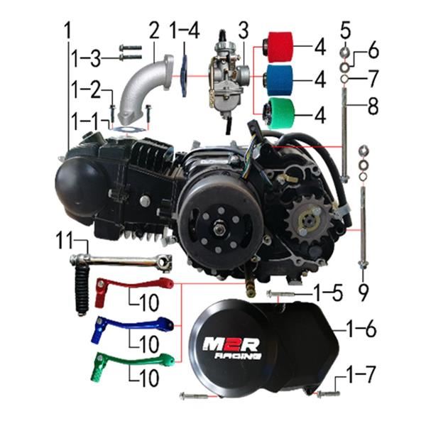 M2R KXF125 Engine Sprocket Cover Top Bolt