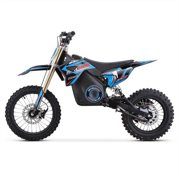 FunBikes MXR 1600w 48v Lithium Electric Motorbike 14/12 68cm Blue Kids Dirt Bike