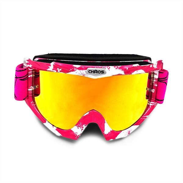 Chaos Kids MX Goggles Pink Black