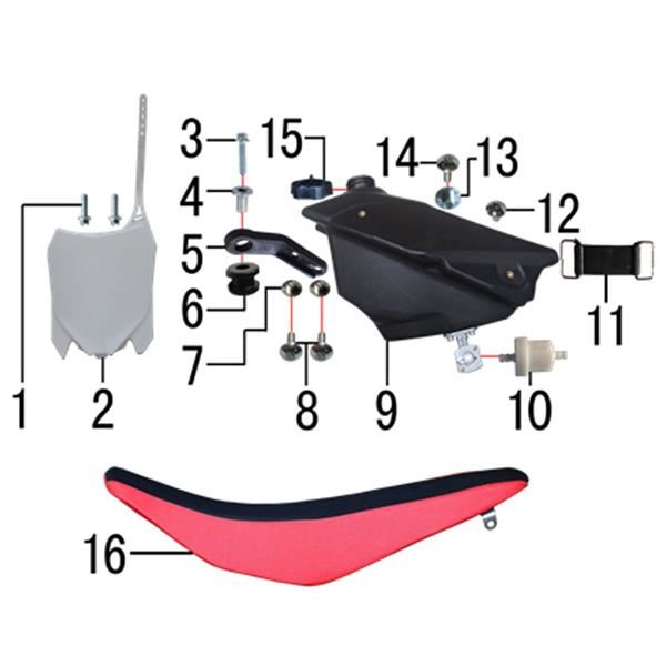 M2R M1 250cc Dirt Bike Front Number Board