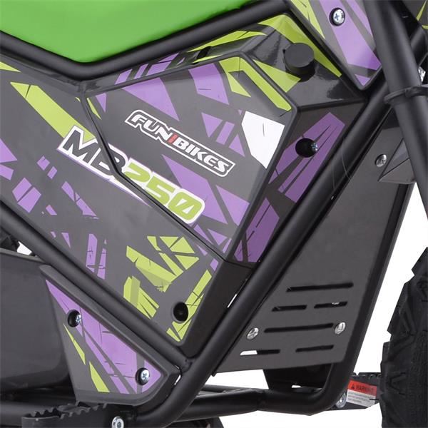 FunBikes MB250 250w 24v SLA Green Electric Kids Mini Bike