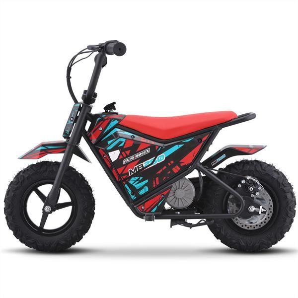 FunBikes MB250 43cm Motorbike 250w Red Electric Kids Monkey Bike