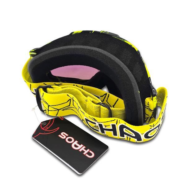 Chaos Kids MX Goggles Yellow Black