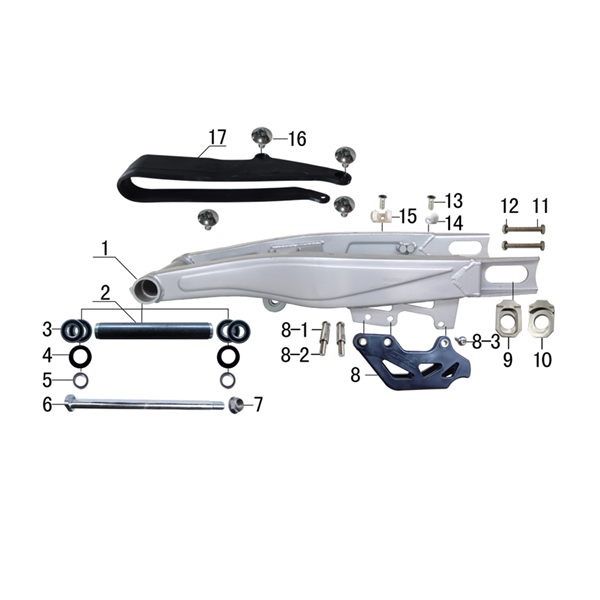 M2R J2 250cc Dirt Bike Swingarm Chain Protector Slider