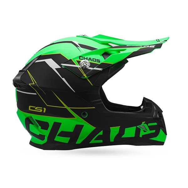 Chaos CS-1 Kids Motocross Crash Helmet Green