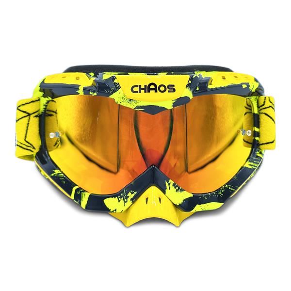 Chaos Adults MX Goggles Yellow