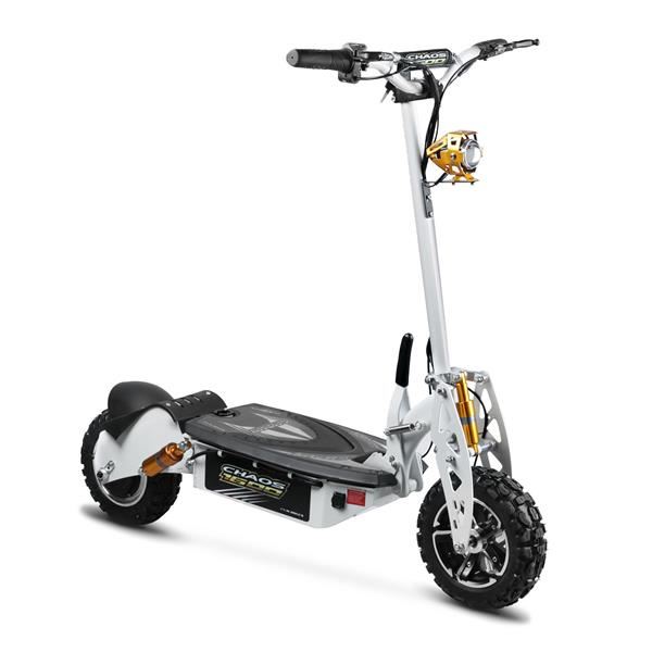 Chaos 1600w 48v SLA Hub Drive White Off Road Electric Scooter