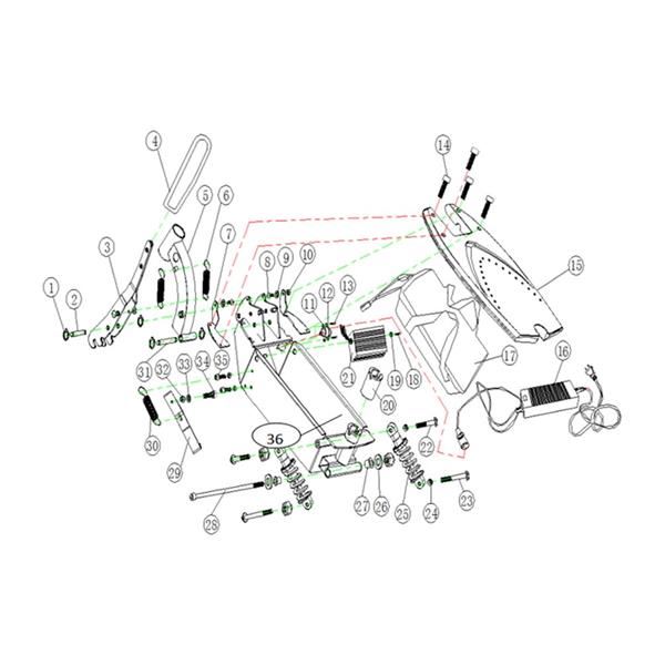 Chaos 1600 Watt Powerboard Scooter Kick Stand Spring