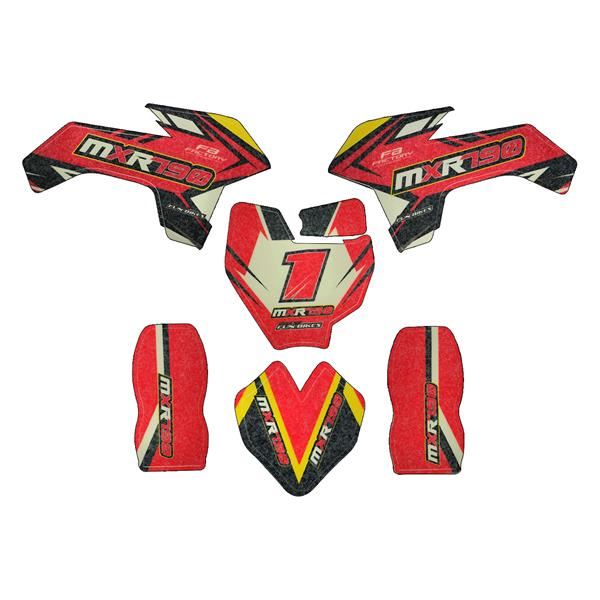 FunBikes MXR 790w Electric Dirt Bike Sticker Set Red