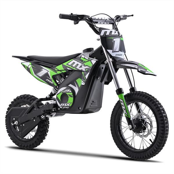 FunBikes MX1000w Green Kids Electric Dirt Bike