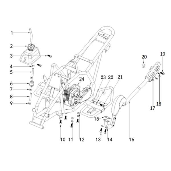 FunBikes Excite 50cc Mini Quad Fuel Tank