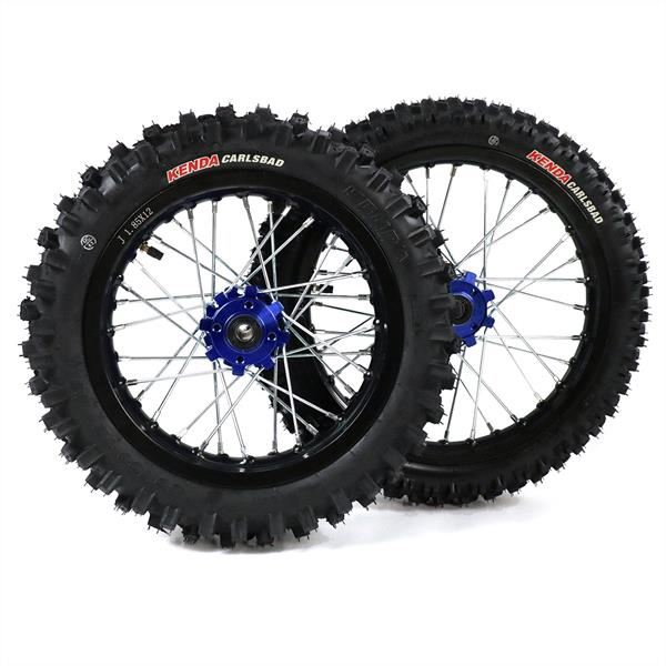 Pit Bike Blue CNC Wheels Kenda Tyres SDG Hub 14 12
