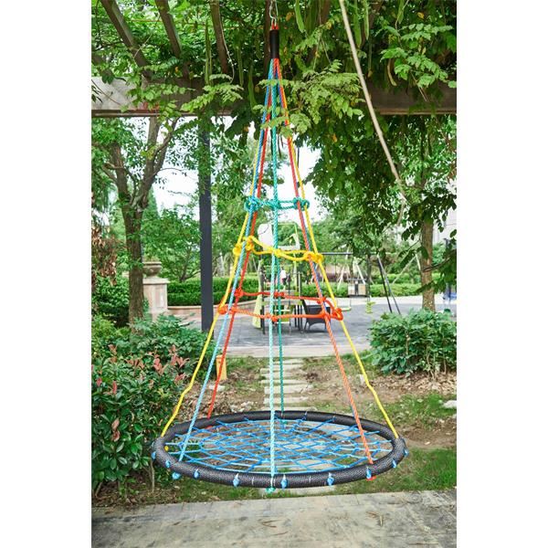 100cm Giant Round Nest Tree Swing Set for Kids Adjustable Hanging Ropes