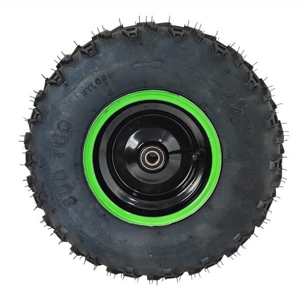 FunBikes Funkart Pro 1000w Electric Go Kart Complete Front Wheel Green LHS