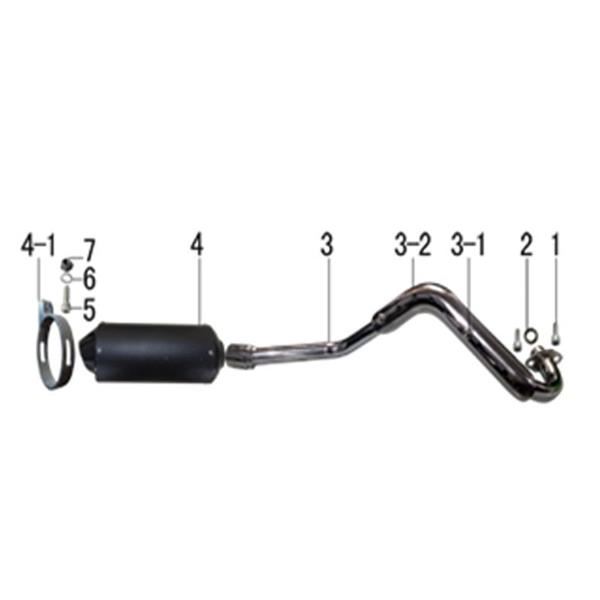 M2R 50R Rear Silencer Muffler Bracket Bolt