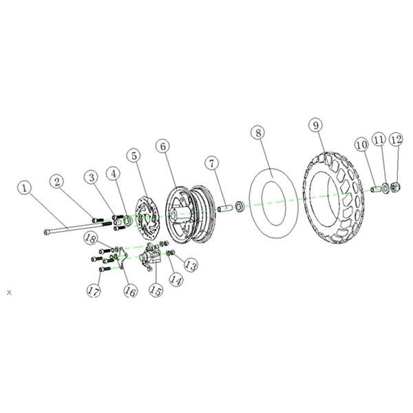 Chaos 1600 Watt Powerboard Scooter Brake Caliper Nut