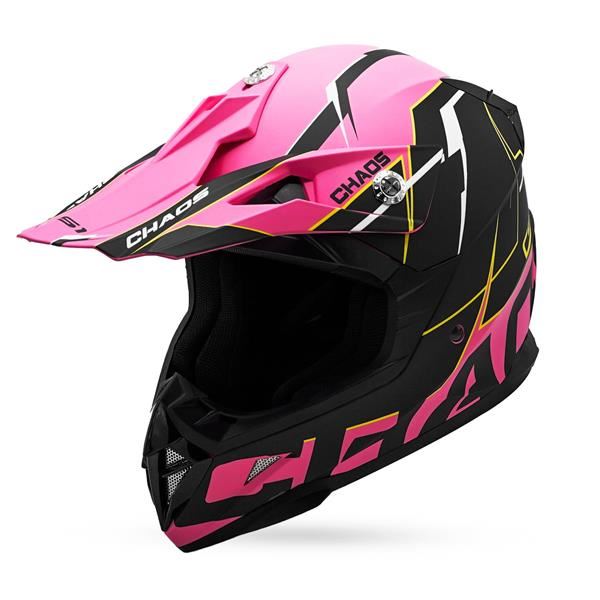 Chaos CS-1 Kids Motocross Crash Helmet Pink