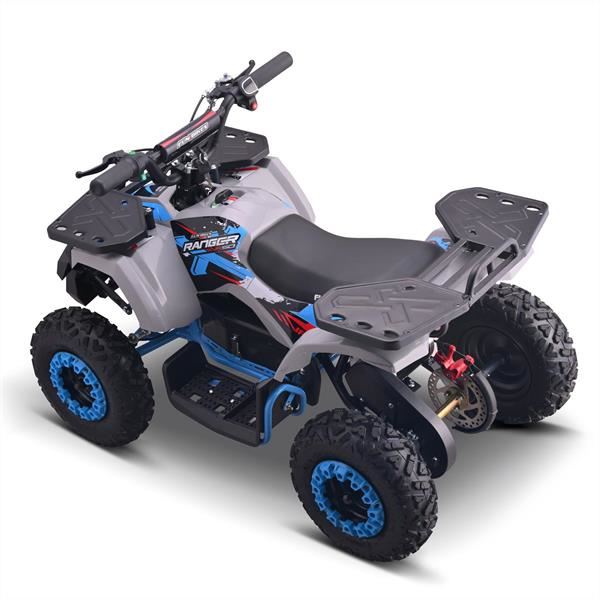 Funbikes Ranger 50cc Premium Nardo Grey Blue Kids Mini Petrol Quad Bike