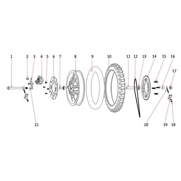 FunBikes MXR1000 Electric Dirt Bike Rear Brake Caliper