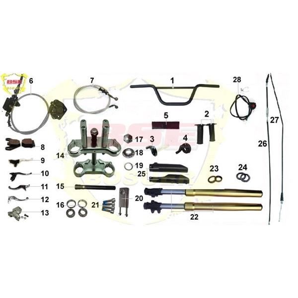 M2R KX110F Pit Bike Handlebar Pad & Cover