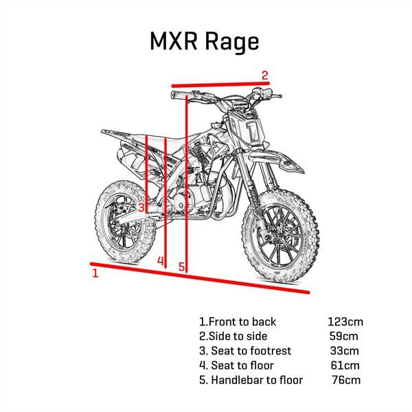 FunBikes MXR 50 Rage 61cm 2023 Premium Blue Kids Dirt Bike