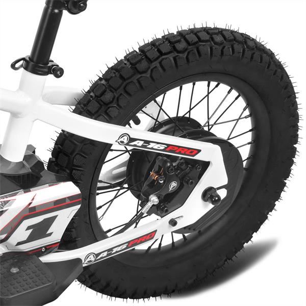 Amped A16 Pro 400w 36v 5ah Li White Kids Electric Balance Bike