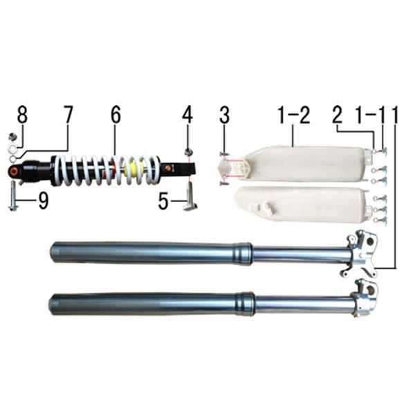  M2R M1 250cc Dirt Bike Fork Leg Guards