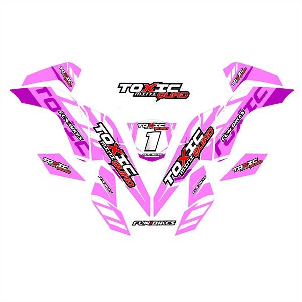 FunBikes Toxic V2 Mini Quad Pink Sticker Kit