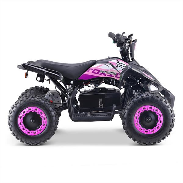 FunBikes Toxic 800w Black Pink Kids Electric Mini Quad Bike V2
