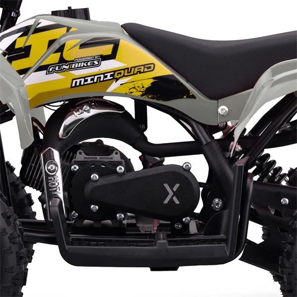FunBikes Toxic 50cc Yellow Kids Mini Petrol Quad Bike