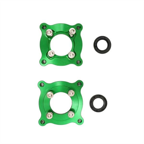 Pit Bike Green CNC Wheel Set with Kenda Tyres & SDG Hubs - 17''F / 14''R