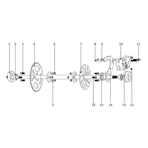 Funbikes 96 Electric Mini Quad Rear Axle Bearing
