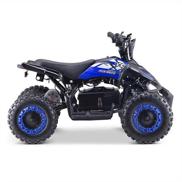 FunBikes Toxic 800w Black Blue Kids Electric Mini Quad Bike V2