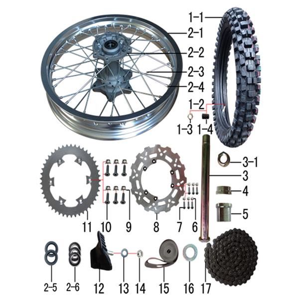 M2R M1 250cc Dirt Bike Rear Brake Disc