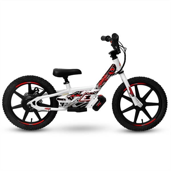 Amped A16 180w 18v 5.2ah Li White Kids Electric Balance Bike
