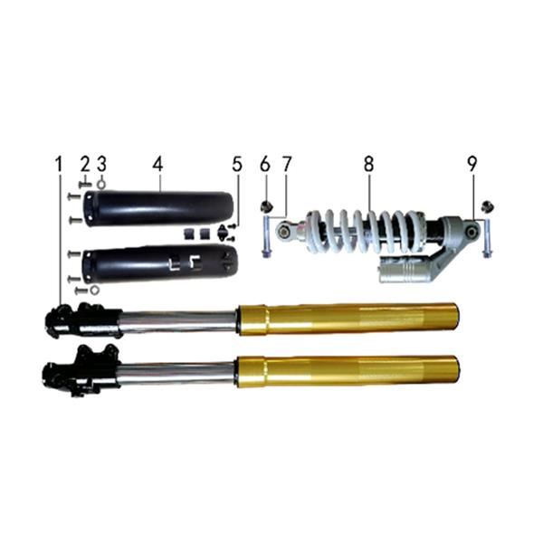 M2R KXF125 Pit Bike Fork Guard Brake Line Clamp Screw