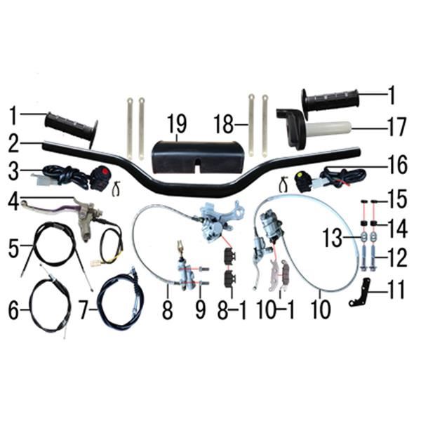 M2R M1 250cc Dirt Bike Handlebar Pad