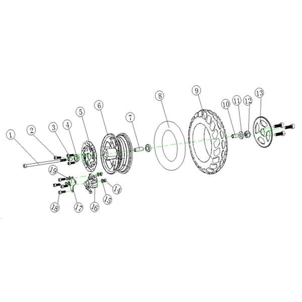 Chaos 1600 Watt Powerboard Scooter 54T Rear Sprocket