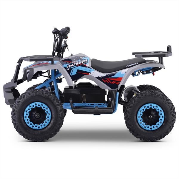 FunBikes Ranger 800w Blue Kids Electric Mini Quad Bike V2