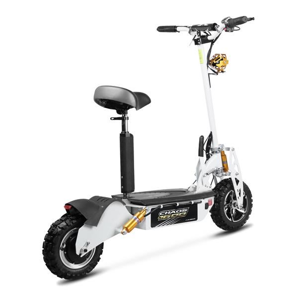 Chaos 1600w 48v SLA Hub Drive White Off Road Electric Scooter
